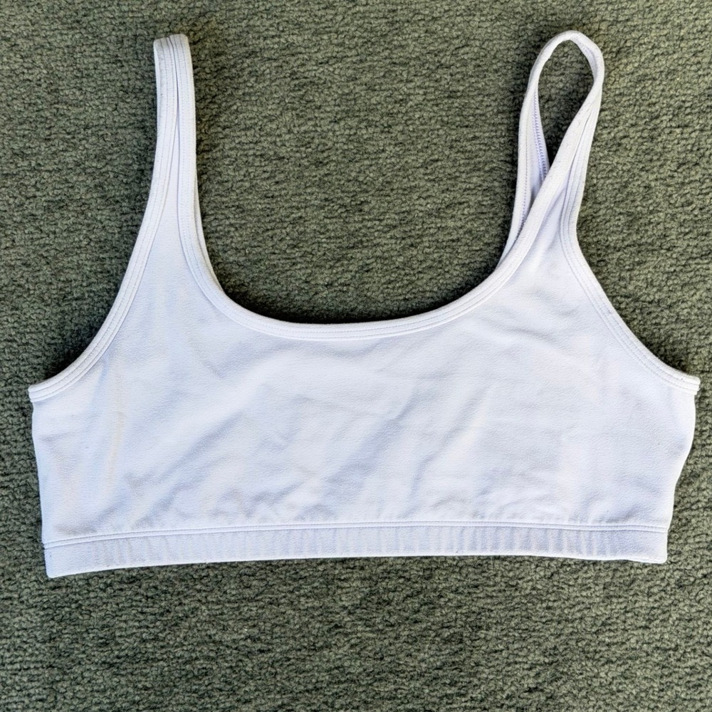 TnAction Aritzia Lavender Purple Scoop Neck Sports Bra Bralette Size L 3442